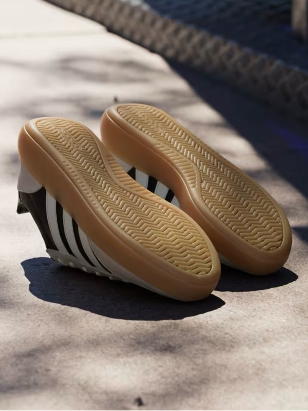 adidas Barrera decode lux: Black, White & Cream Low-Top Sneakers with Gum Sole - Picture 4 of 6